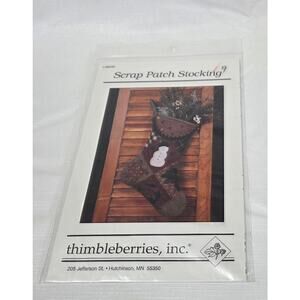 Snowman Scrap Patch Stocking Christmas Vintage Primitive Pattern Thimbleberries